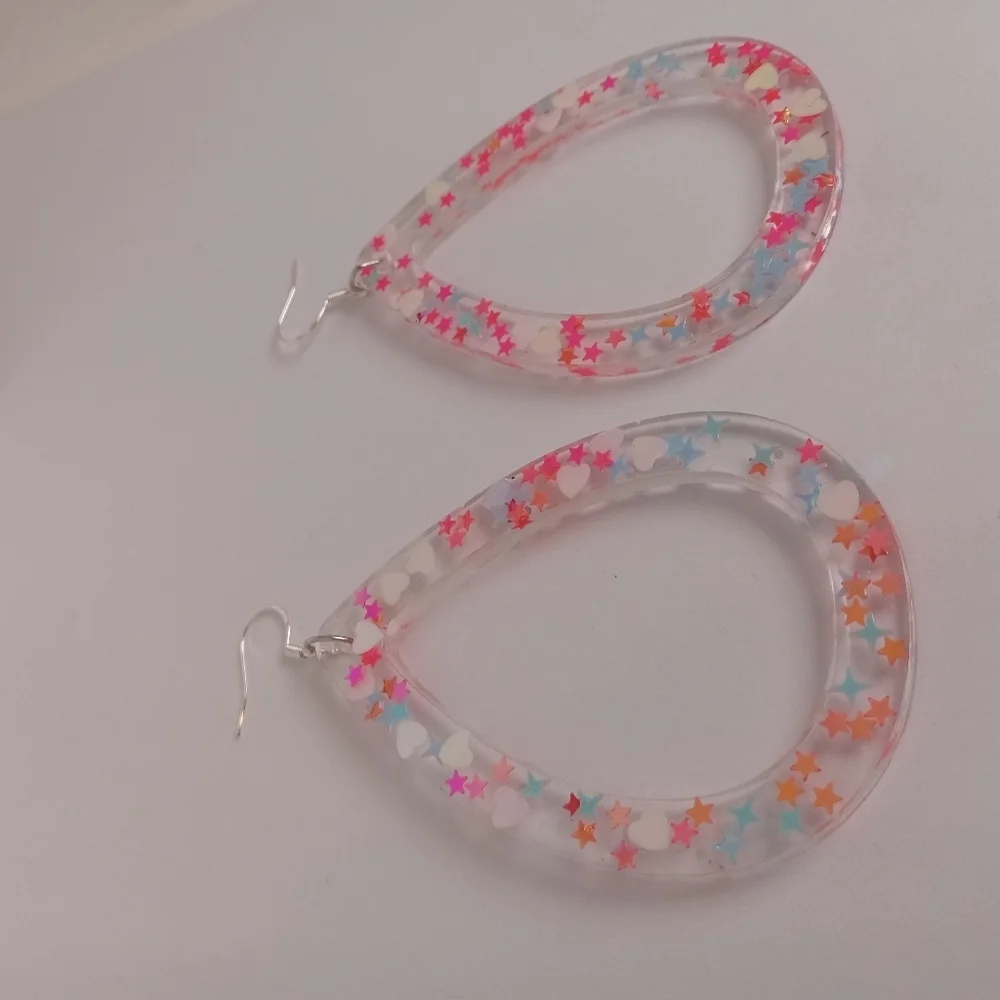 Colorful Teardrop Earrings - Picture 6 of 7